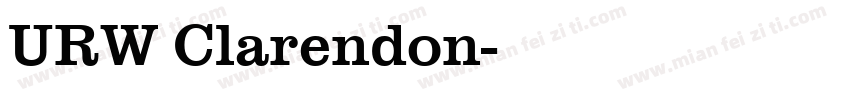 URW Clarendon字体转换